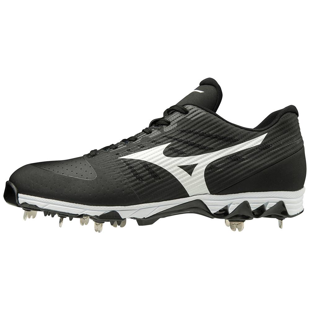 Mizuno 9-Spike Ambition Kısa Metal - Erkek Beyzbol Ayakkabısı - Siyah/Beyaz Türkiye (GVROSP-346)